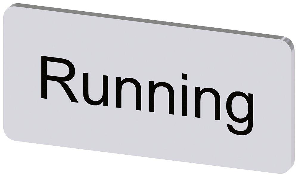 Siemens Sirius 3SU1 Nameplate self-adhesive - 12,5X27MM, Running, black