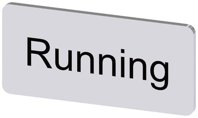Siemens Sirius 3SU1 Nameplate self-adhesive - 12,5X27MM, Running, black