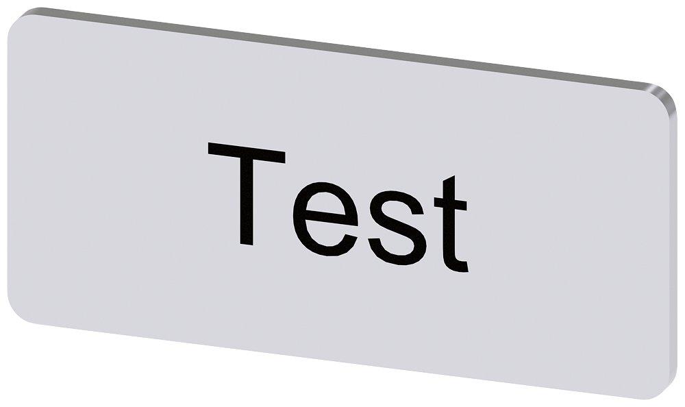 Siemens Sirius 3SU1 Nameplate self-adhesive - 12,5X27MM, Test, black