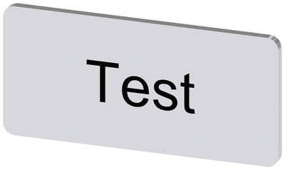 Siemens Sirius 3SU1 Nameplate self-adhesive - 12,5X27MM, Test, black