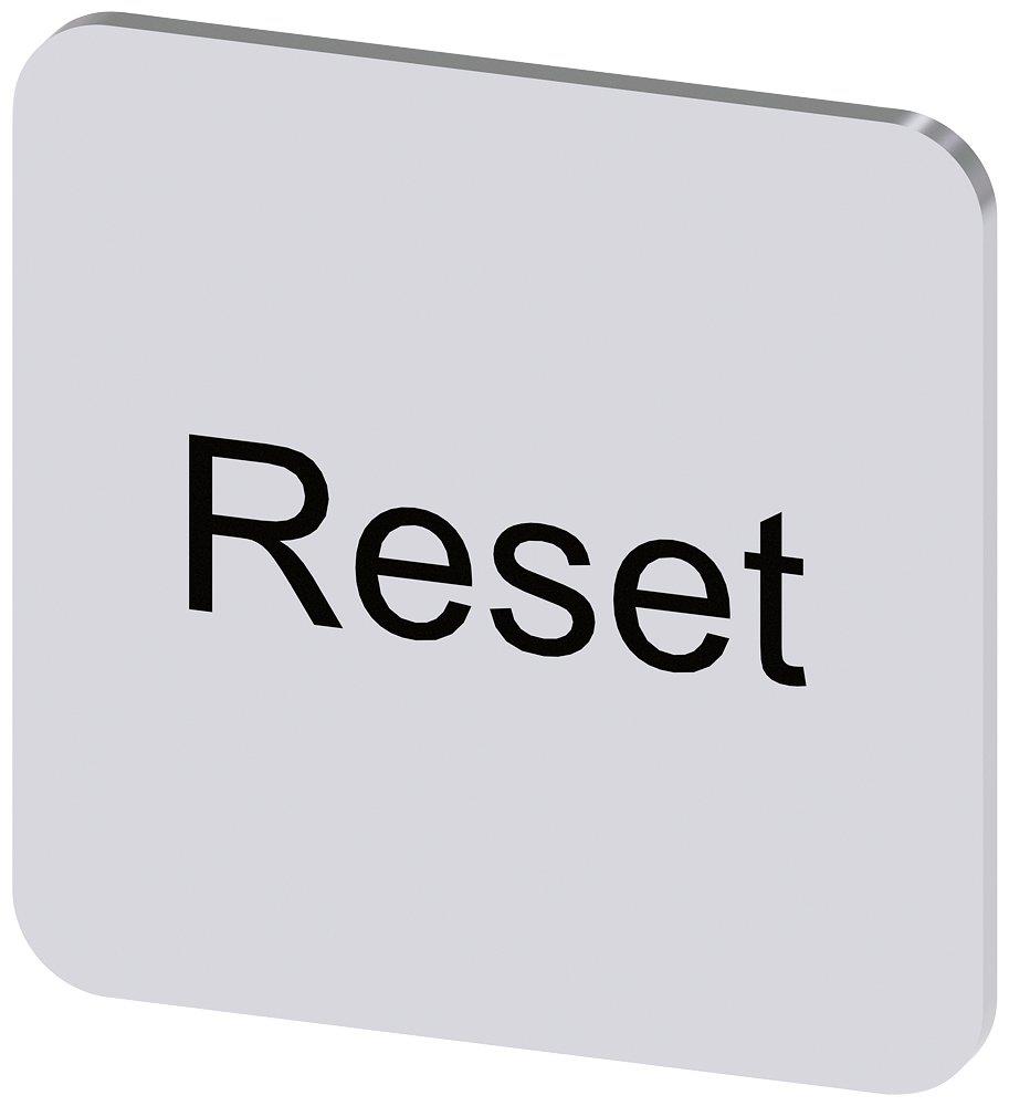 Siemens Sirius 3SU1 Nameplate self-adhesive - 22X22MM, Reset, black