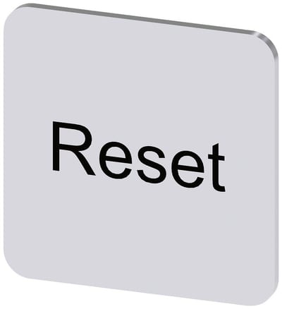 Siemens Sirius 3SU1 Nameplate self-adhesive - 22X22MM, Reset, black