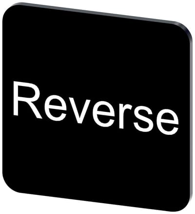 Siemens Sirius 3SU1 Nameplate self-adhesive - 22X22MM, Reverse, black