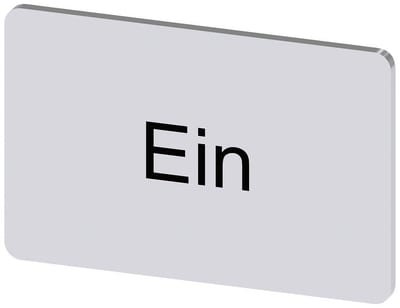 Siemens Sirius 3SU1 Nameplate snap-on - 12,5X27MM, Ein, black