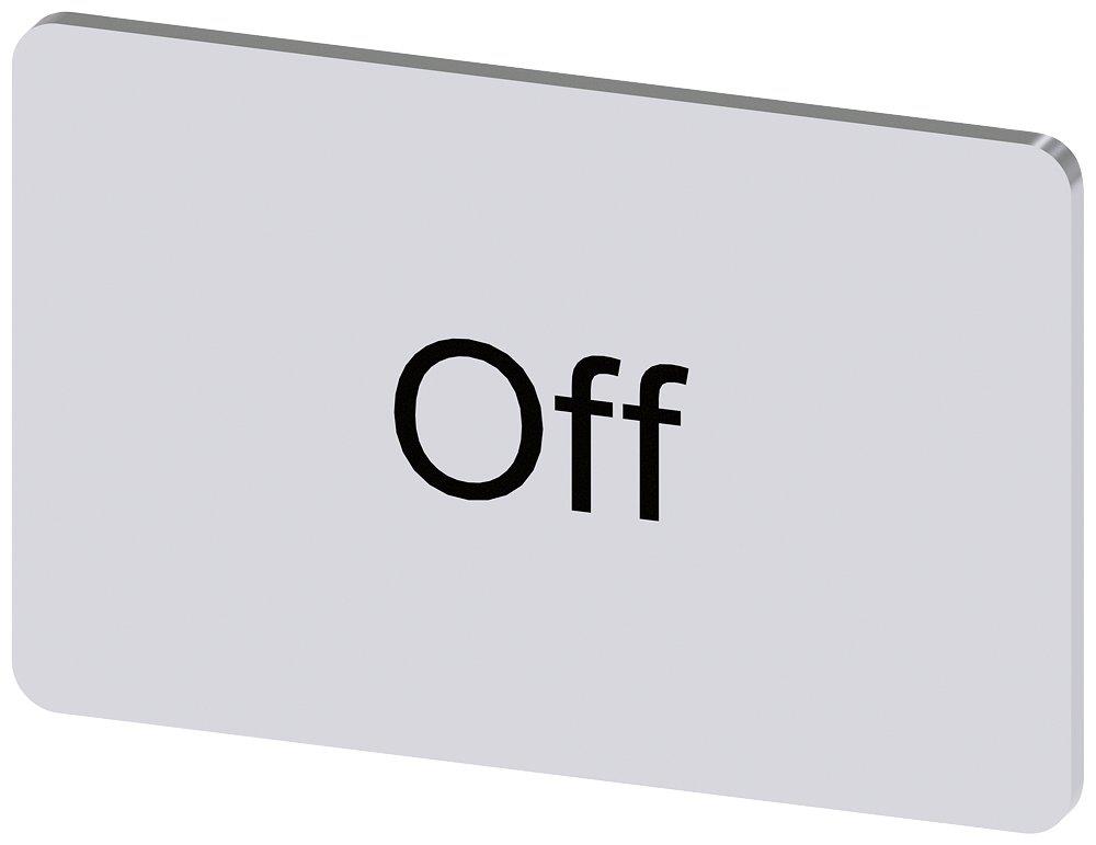 Siemens Sirius 3SU1 Nameplate snap-on - 12,5X27MM, Off, black