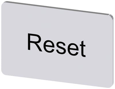 Siemens Sirius 3SU1 Nameplate snap-on - 12,5X27MM, Reset, black