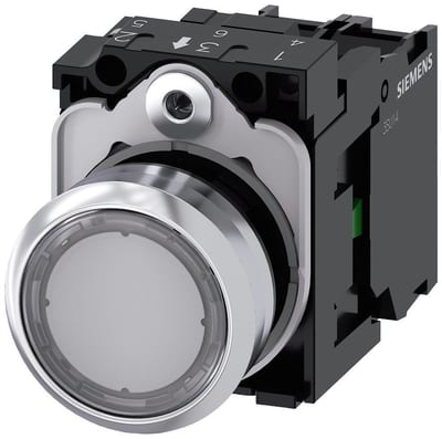 Siemens Sirius 3SU1 Push Button with light - Clear, 1NO