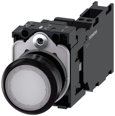 Siemens Sirius 3SU1 Push Button with light - white, 1NO - 1NC 4011209957138