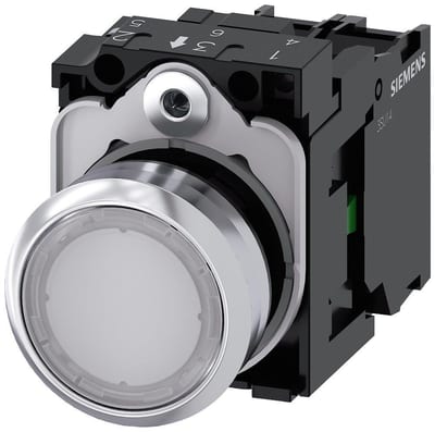 Siemens Sirius 3SU1 Push Button with light - white, 1NO