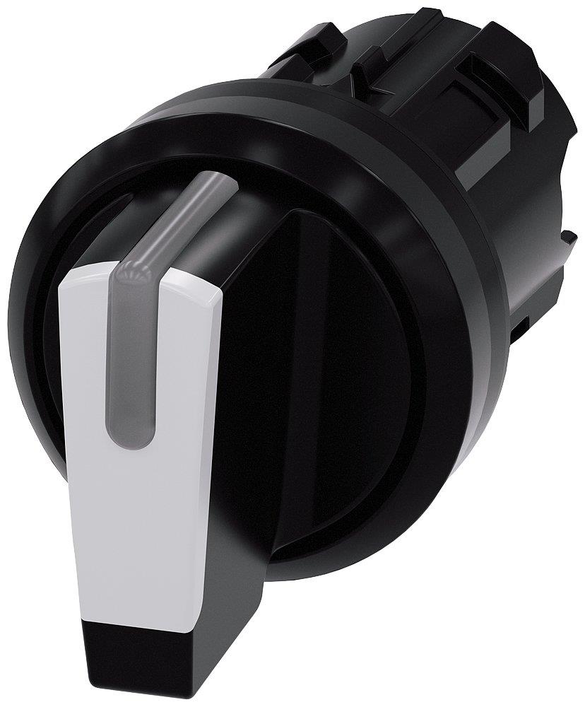 Siemens Sirius 3SU1 Switch - black/white, Fixed positionsitioner / Spring-return