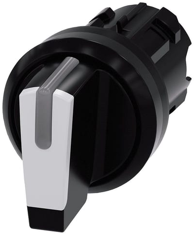 Siemens Sirius 3SU1 Switch - black/white, Fixed positionsitioner / Spring-return