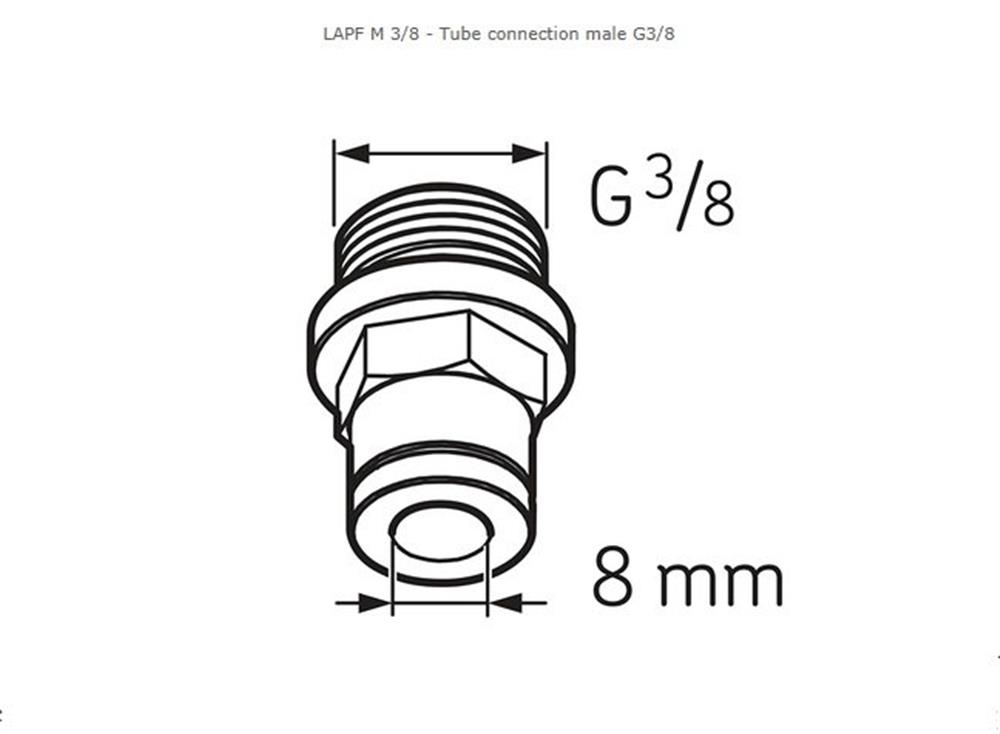 SKF LAPF M 3/8 System 24 nipple G3/8 External