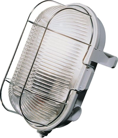 Bulkhead Luminaire, Wall-Mounted, 60 W, E27, Grey