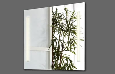 Slimline Mirror - 700mm, 1200mm, 23mm, without frame, Square, Yes, on both sides