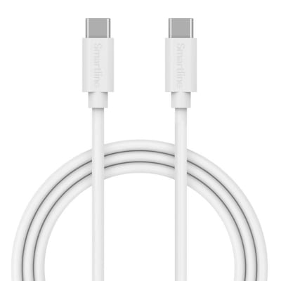 Smartline Charging Cable USB-C - 100cm, white, USB-C/USB-C