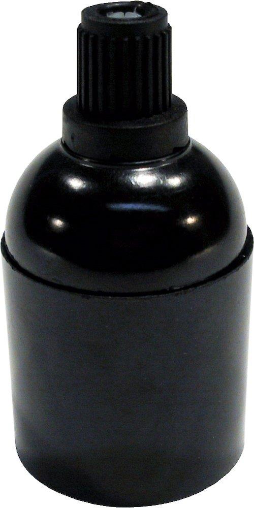 Socket with strain relief - E27, black
