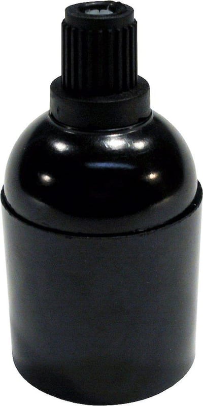 Socket with strain relief - E27, black