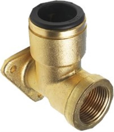 Speedfit PM22WB Angle with wall bracket angle brass - 22mm, 3/4"