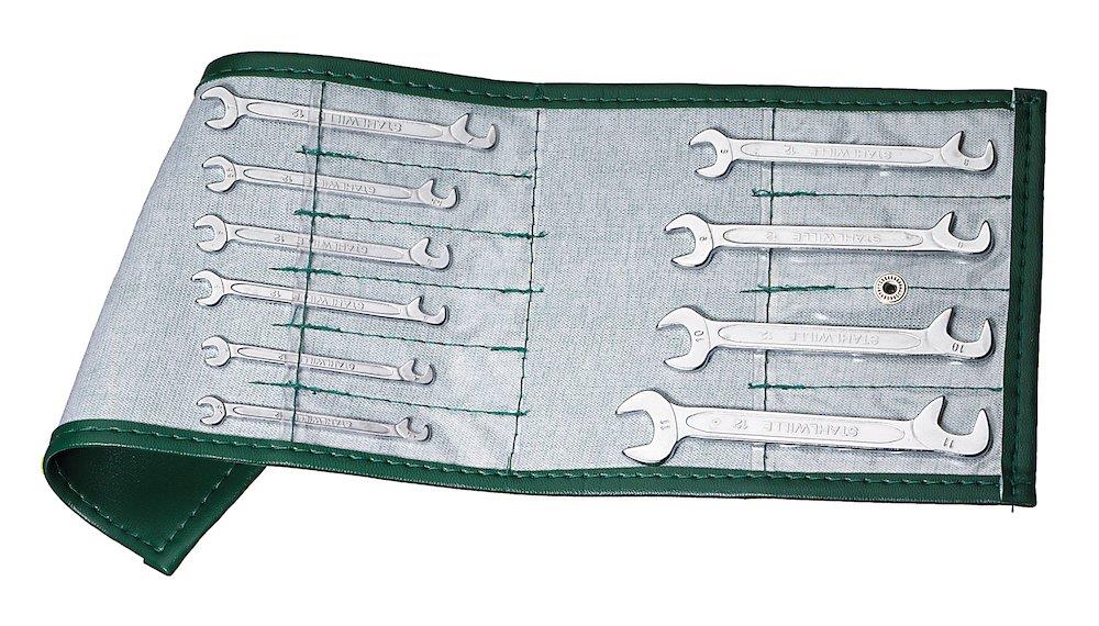 Stahlwille 12/10PC Double Open-End Wrench Set - 4-11 mm, 10PCS