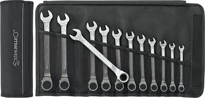 Stahlwille 17 Ratchet Ring Wrench Set - 8-19, 12PCS
