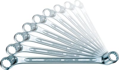 Stahlwille 20A/6 Double Ring Wrench Set deep-chromed - 6PCS, 1/4X15/16-7/8X15/16"