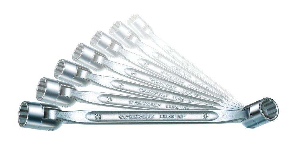 Stahlwille 29/7 Swivel Wrench Set - 8X9-20X22 mm, 7PCS