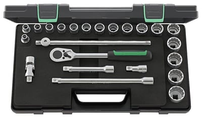 Stahlwille 50A/17/6 Socket Wrench Set 3/8-1 1/4" - 1/2", 23PCS