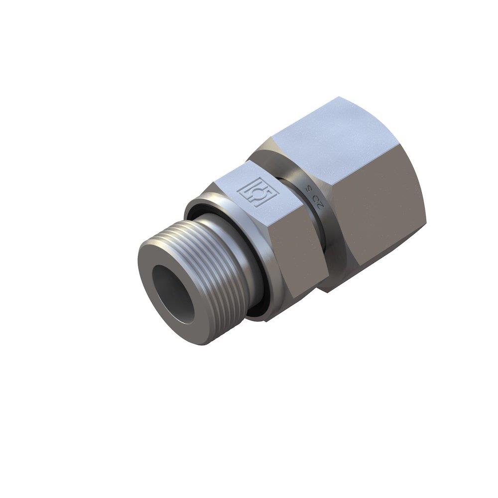 Stauff FI-EGE Straight Insertion WD steel zinc/nickel nipple BSPP light - 10mm, 3/8", 315bar