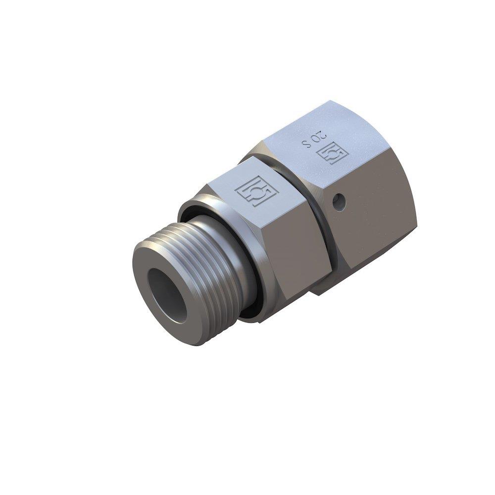 Stauff FI-EGED Straight Insertion Adjustable WD steel zinc/nickel BSPP light - 10mm, 3/8", 500bar