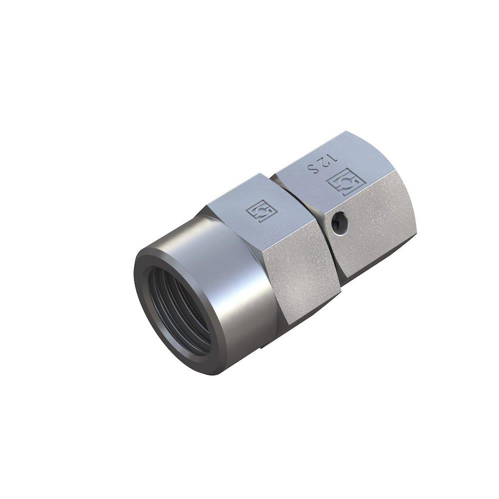 Stauff FI-EMAD Manometer Fitting steel zinc/nickel BSPP light - 12mm, 1/4", 315bar