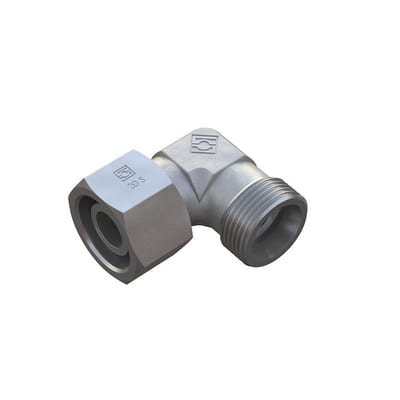 Stauff FI-EW Adjustable Angle Connector adjustable steel zinc/nickel light - 18mm, 18mm, 400bar, 90°