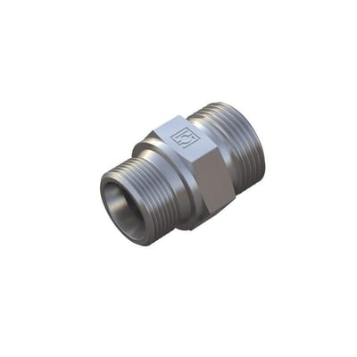 Stauff FI-GE Straight Insertion DF steel zinc/nickel nipple BSPP light - 12mm, 1/2", 160bar