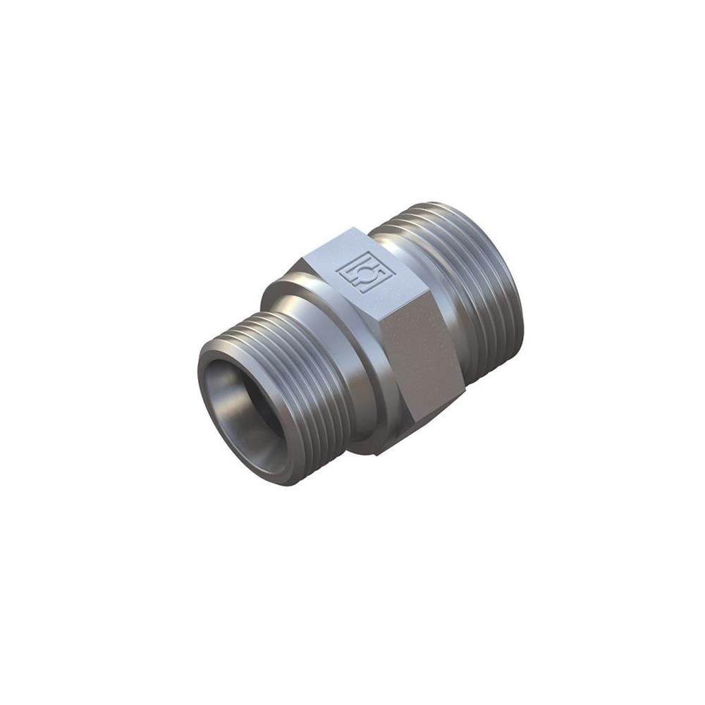 Stauff FI-GE Straight Insertion DF steel zinc/nickel nipple BSPP light - 8mm, 1/4", 250bar