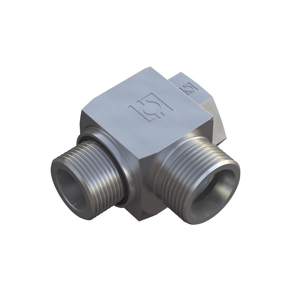 Stauff FI-RSW Adjustable Banjo Fitting WD steel zinc/nickel BSPP light - 15mm, 1/2", 250bar, 90°