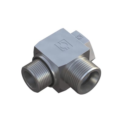 Stauff FI-RSW Adjustable Banjo Fitting WD steel zinc/nickel BSPP light - 15mm, 1/2", 250bar, 90°