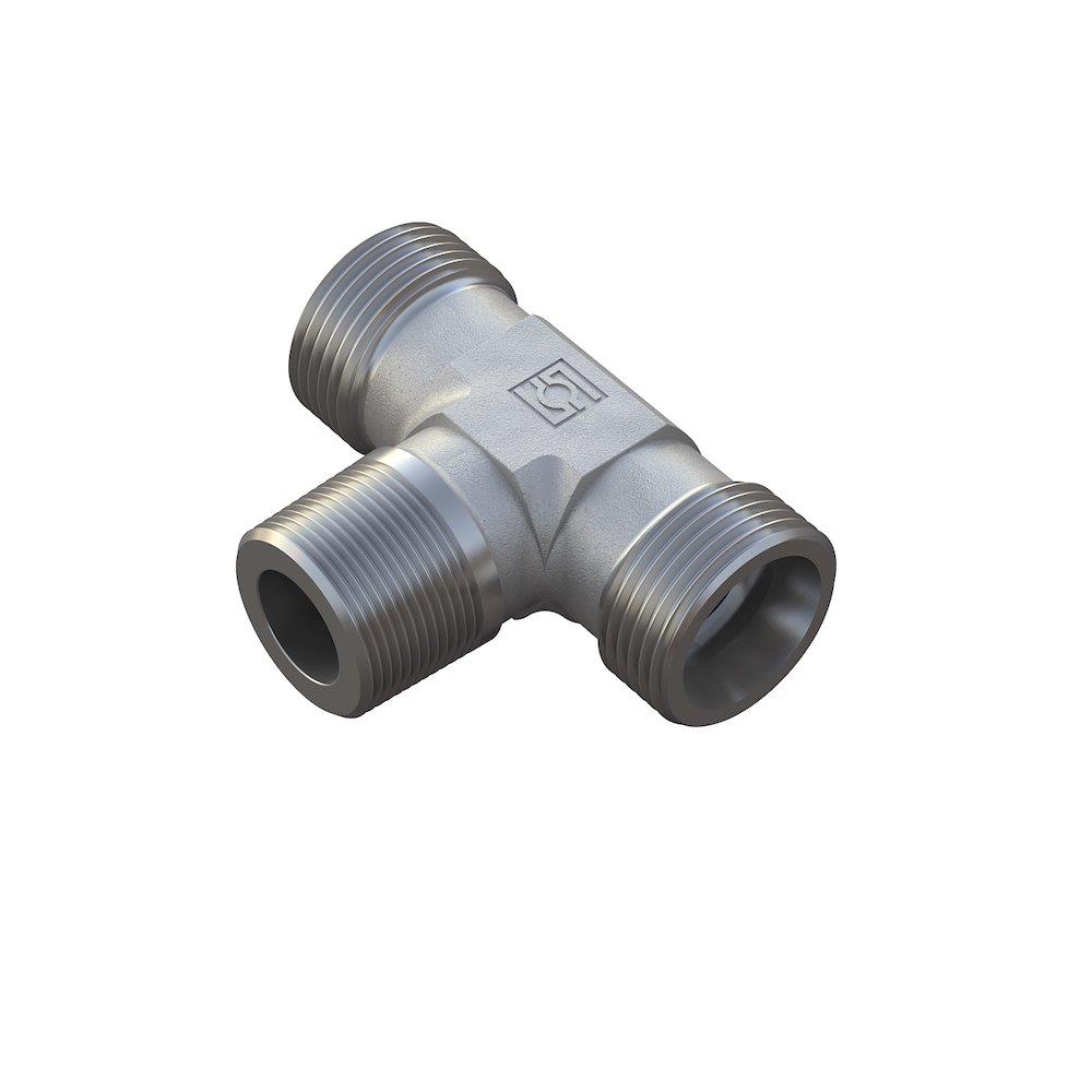Stauff FI-TE T Insertion steel zinc/nickel nipple/pipe BSPT light - 10mm, 1/4", 315bar