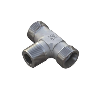 Stauff FI-TE T Insertion steel zinc/nickel nipple/pipe BSPT light - 10mm, 1/4", 315bar