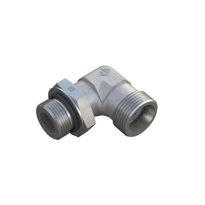 Stauff FI-WEE Adjustable Angle Insertion steel zinc/nickel BSPP light - 28mm, 1", 160bar, 90°