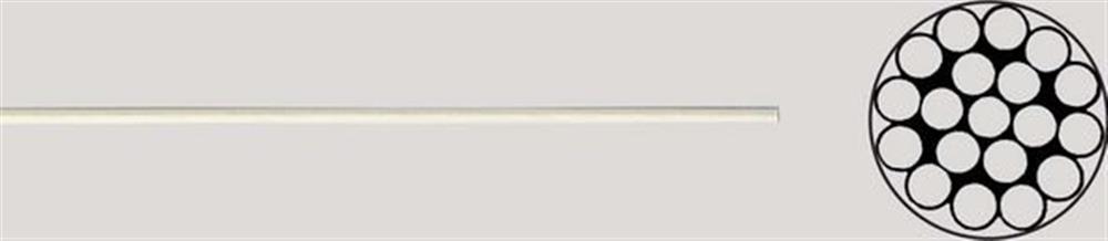 Steel wire - 1X19, 1,3 - 2,3mm, 110kg, galvanized / PVC