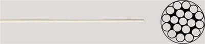 Steel wire - 1X19, 1,3 - 2,3mm, 110kg, galvanized / PVC