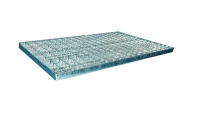 Step Scraper Grating, Hot-Dip Galvanised Steel, 1000 x 400 x 50 mm