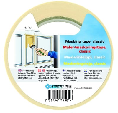Stokvis Masking Tape with label beige - 38mm, 50M