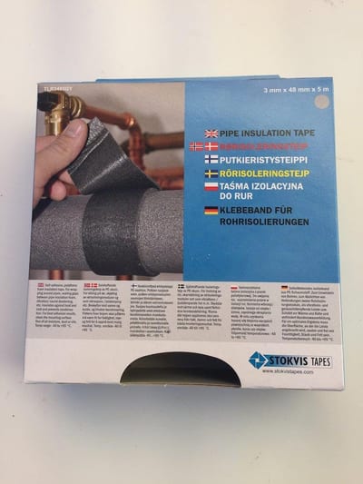 Stokvis TLR33485GY Pipe Insulation Tape grey grey - 48mm, 5M, 3mm