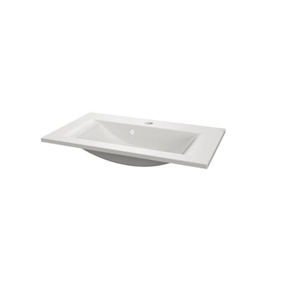 Svedbergs Munka Hand basin - 600mm, 350mm, Standard, white, Mineral composite, I the middle