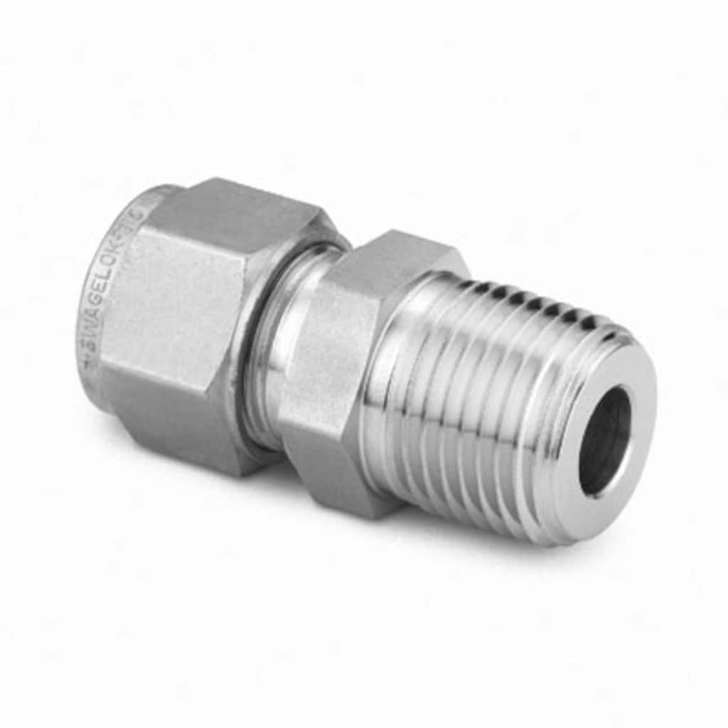 Swagelok SS-6M0-1-4 316 SS Tube Fitting, Male Connector, 6 mm Tube OD x 1/4 in. Male NPT
