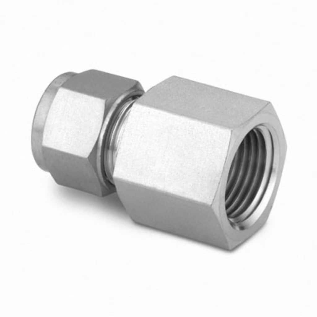 Swagelok SS-10M0-7-8 316 SS Tube Fitting, Female Connector, 10 mm Tube OD x 1/2 in. Female NPT