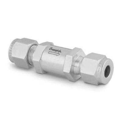 Swagelok SS-16C-10 316 SS Poppet Check Valve, Fixed Pressure, 1 in. Swagelok Tube Fitting, 10 psig (0.69 bar)