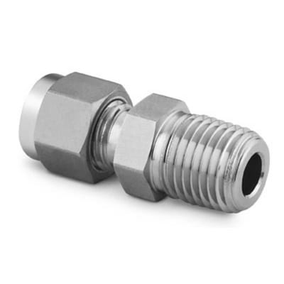 Swagelok SS-400-1-4 316 SS Tube Fitting, Male Connector, 1/4 in. Tube OD × 1/4 in. Male NPT