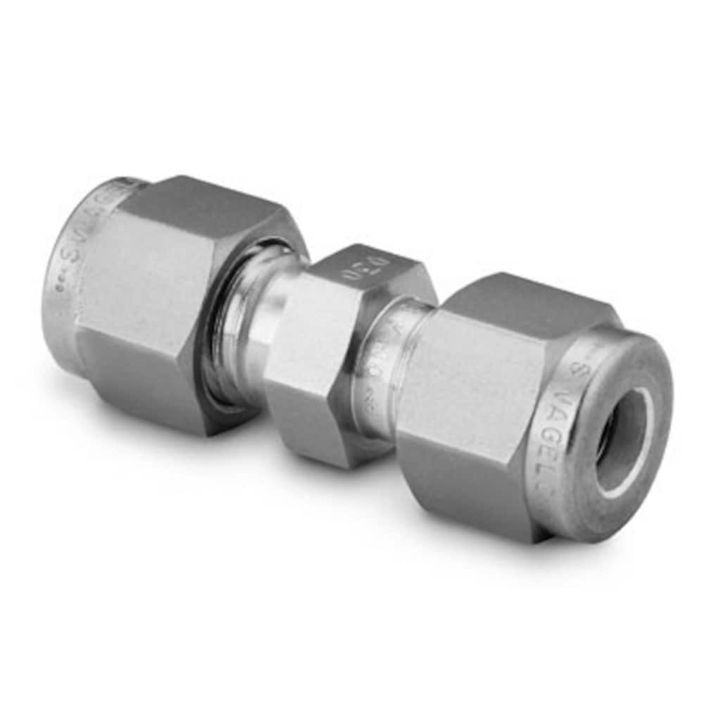 Swagelok SS-400-6 316 SS Tube Fitting, Union, 1/4 in. Tube OD