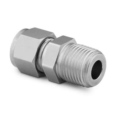 Swagelok SS-600-1-6 316 SS Tube Fitting, Male Connector, 3/8 in. Tube OD × 3/8 in. Male NPT